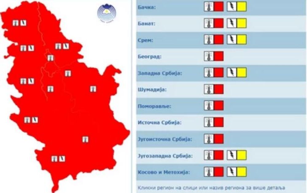 Meteoalarm za danas