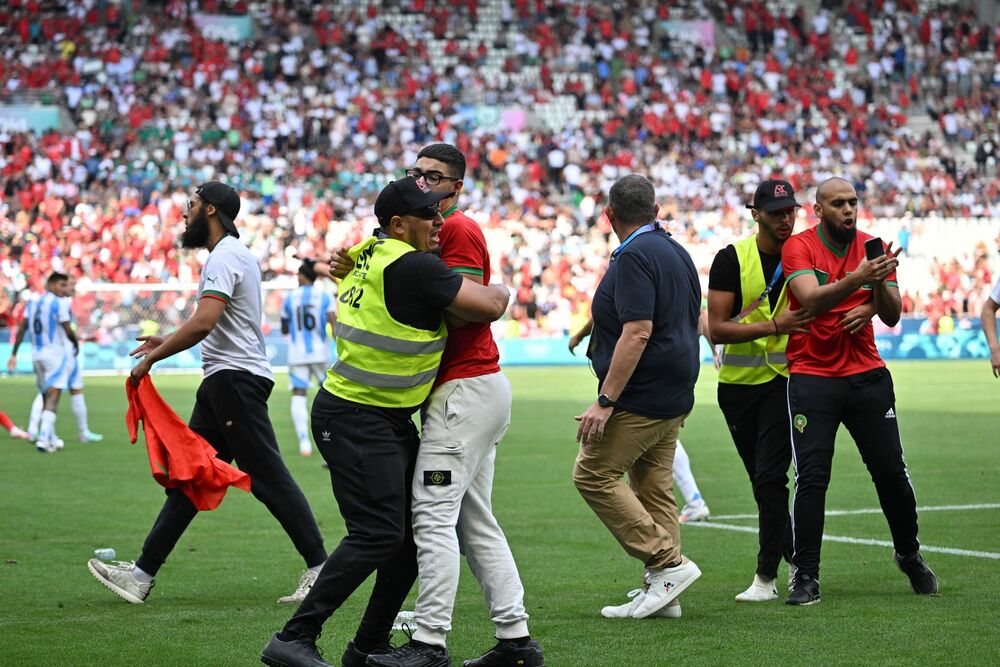 Navijači Maroka na terenu tokom utakmice Argentine i Maroka