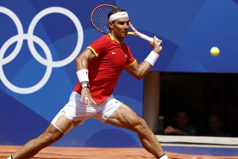 Rafael Nadal na meču protiv Novaka Đokovića na Olimpijskim igrama u Parizu