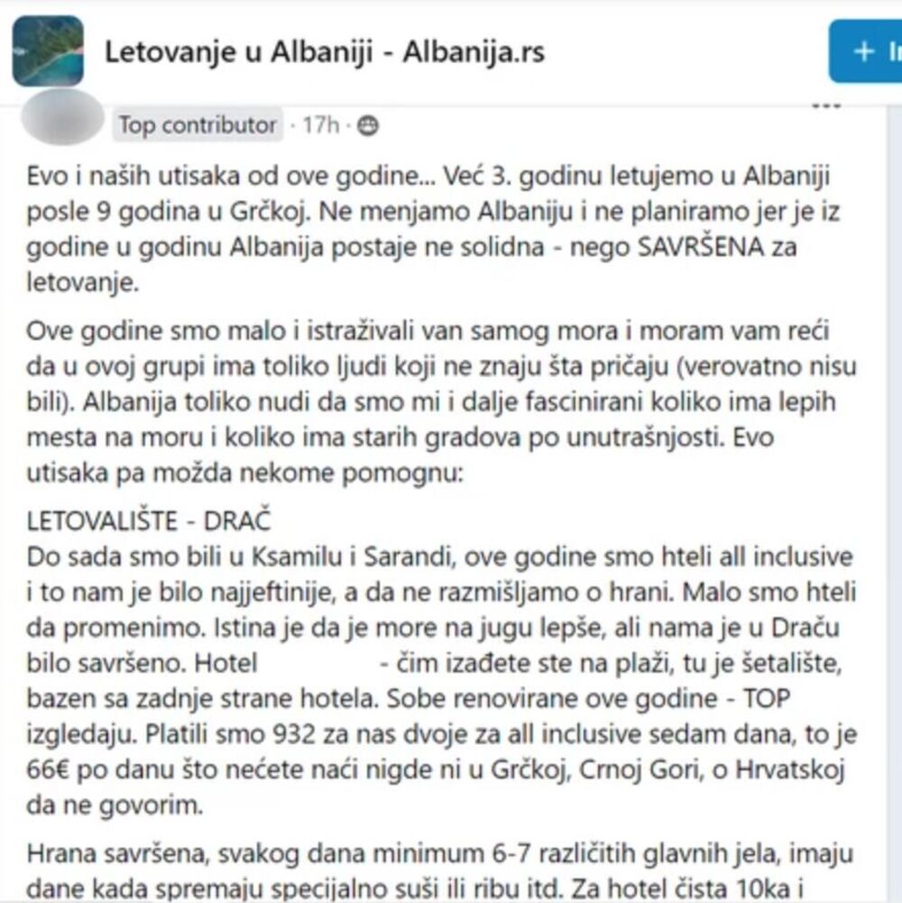 Iskustvo iz Albanije