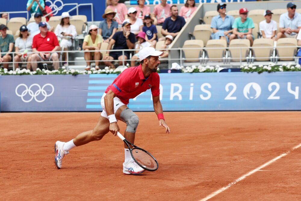 Novak Đoković na meču protiv Dominika Kepfera