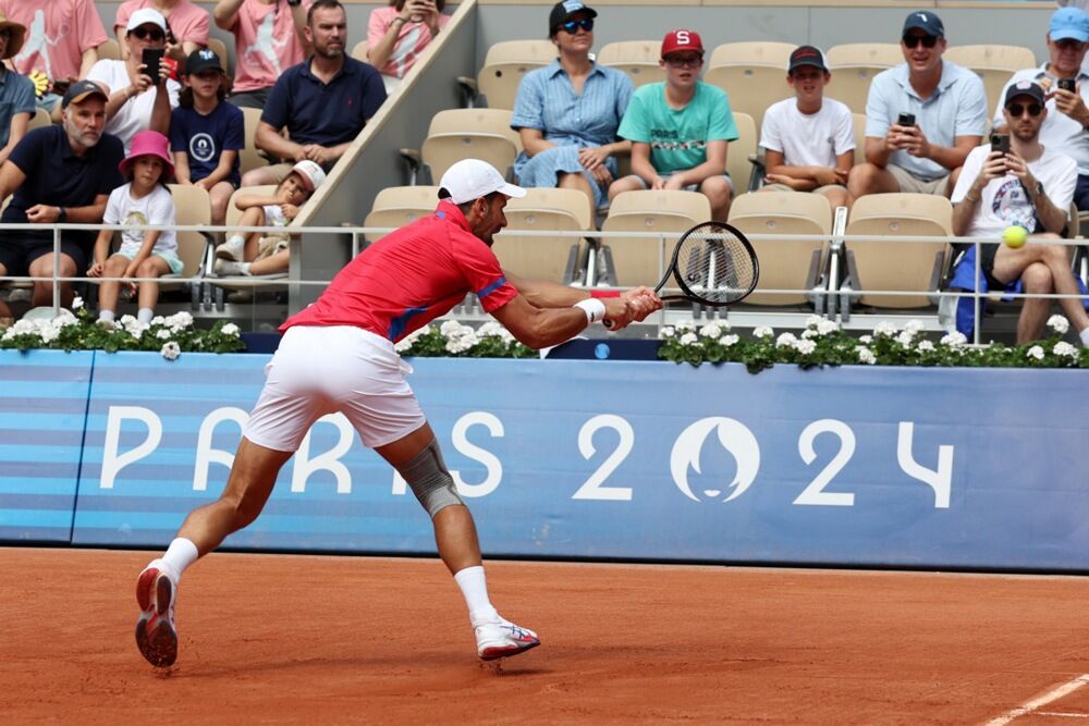 Novak Đoković na meču protiv Dominika Kepfera