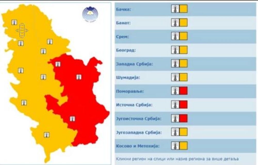 Meteoalarm 12. avgust