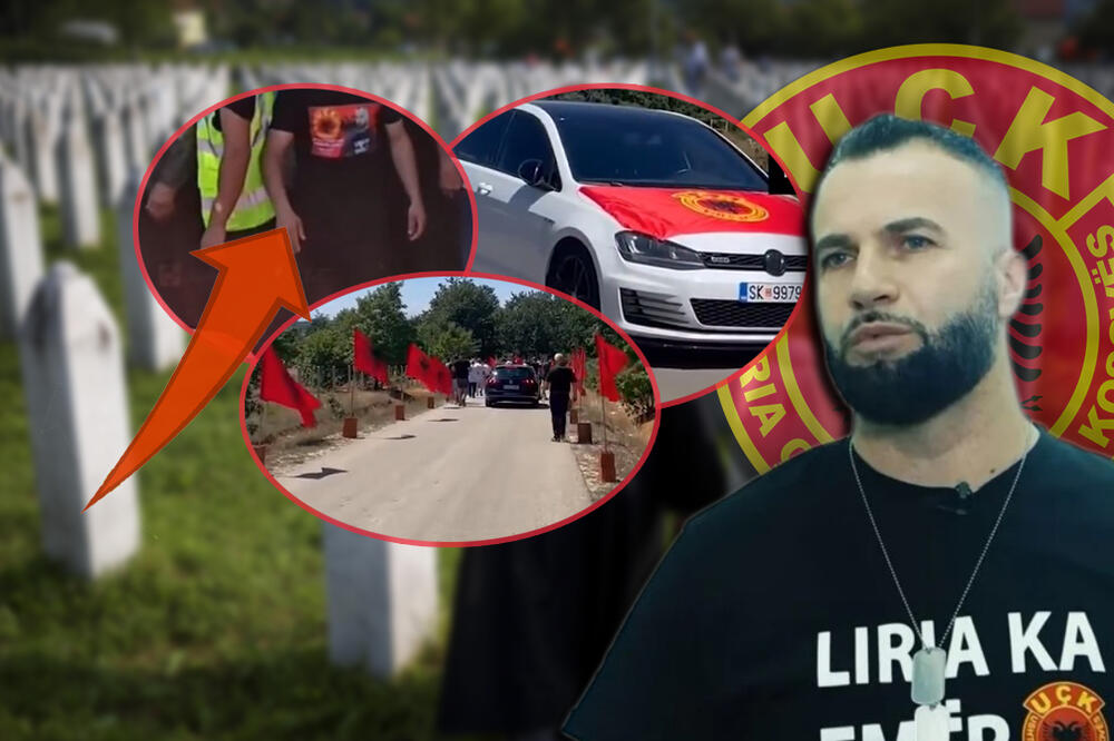 Hiljade ljudi veličalo ubicu kao heroja, na sve strane simboli OVK: Sahrana Hajrizija obeležena incidentima (VIDEO)