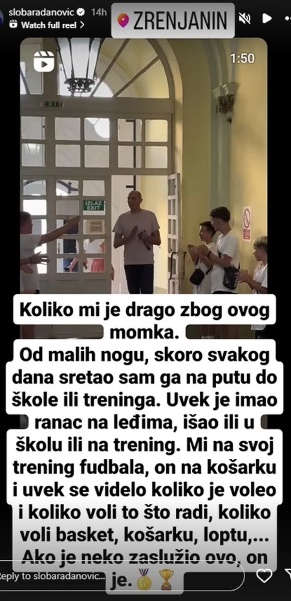 Radanović je otkrio da Dejana Davidovca zna još od malih nogu