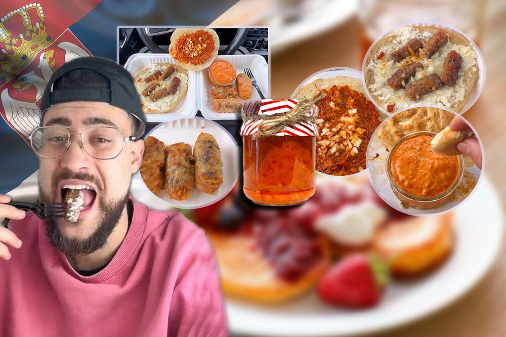 Stranac prvi put probao srpsku hranu, pa odlepio načisto: Ćevapi, ajvar i sarma, ovo mu se najviše sviđa! (VIDEO)