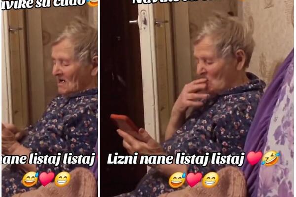 Unuka snimila baku kako koristi moderni telefon! Ljudi plaču od smeha: "Navika je čudo" (VIDEO)