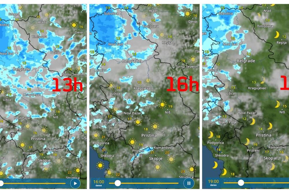 Pogledajte kako će se nad Srbijom kretati kišni oblaci: Padavine uskoro prestaju, a na snagu stupa novo upozorenje