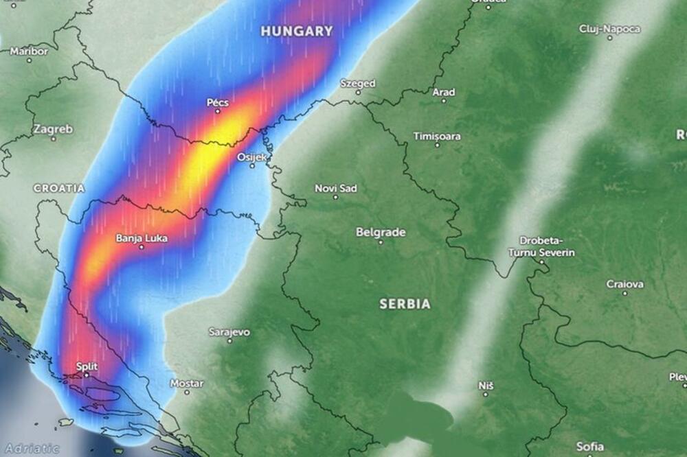 Stigle obilne padavine u Srbiju: Očekuje se da padne i do 50 litara kiše, olujni severac preti ovom delu zemlje