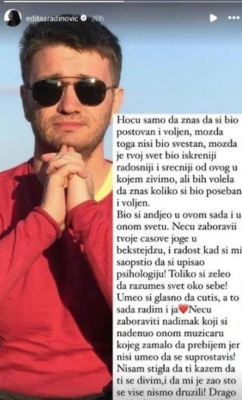 Oprostila se od prijatelja