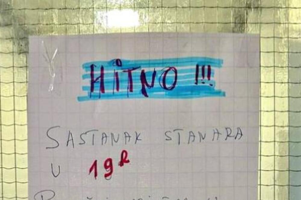 Upravnik zgrade zakazao hitan sastanak stanarima, a sad ceo grad hoće da čuje detalje: Ovo samo u Srbiji može!