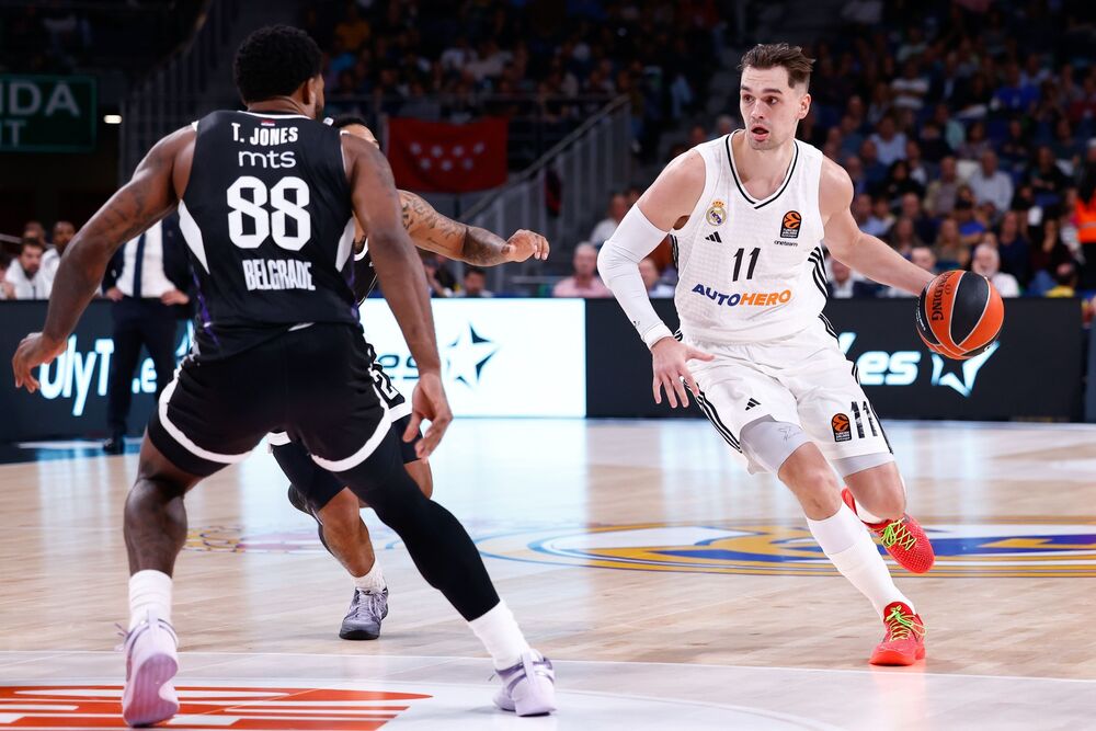 Mario Hezonja (desno) na utakmici Real Madrida i Partizana