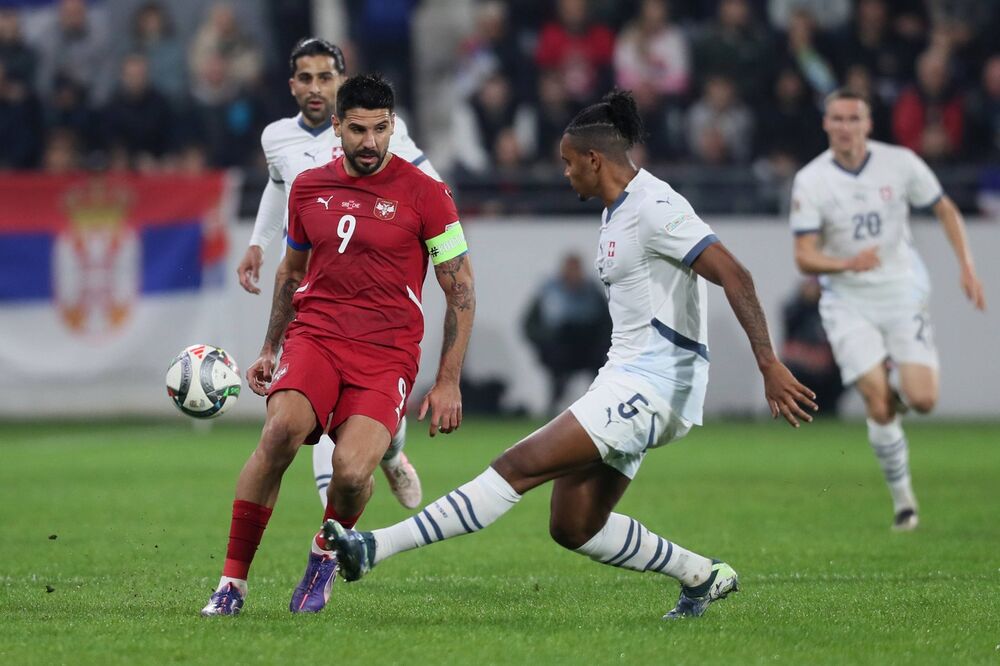 Aleksandar Mitrović, Manuel Akandži, Fudbalska reprezentacija Srbije, Fudbalska reprezentacija Švajcarske, Liga nacija