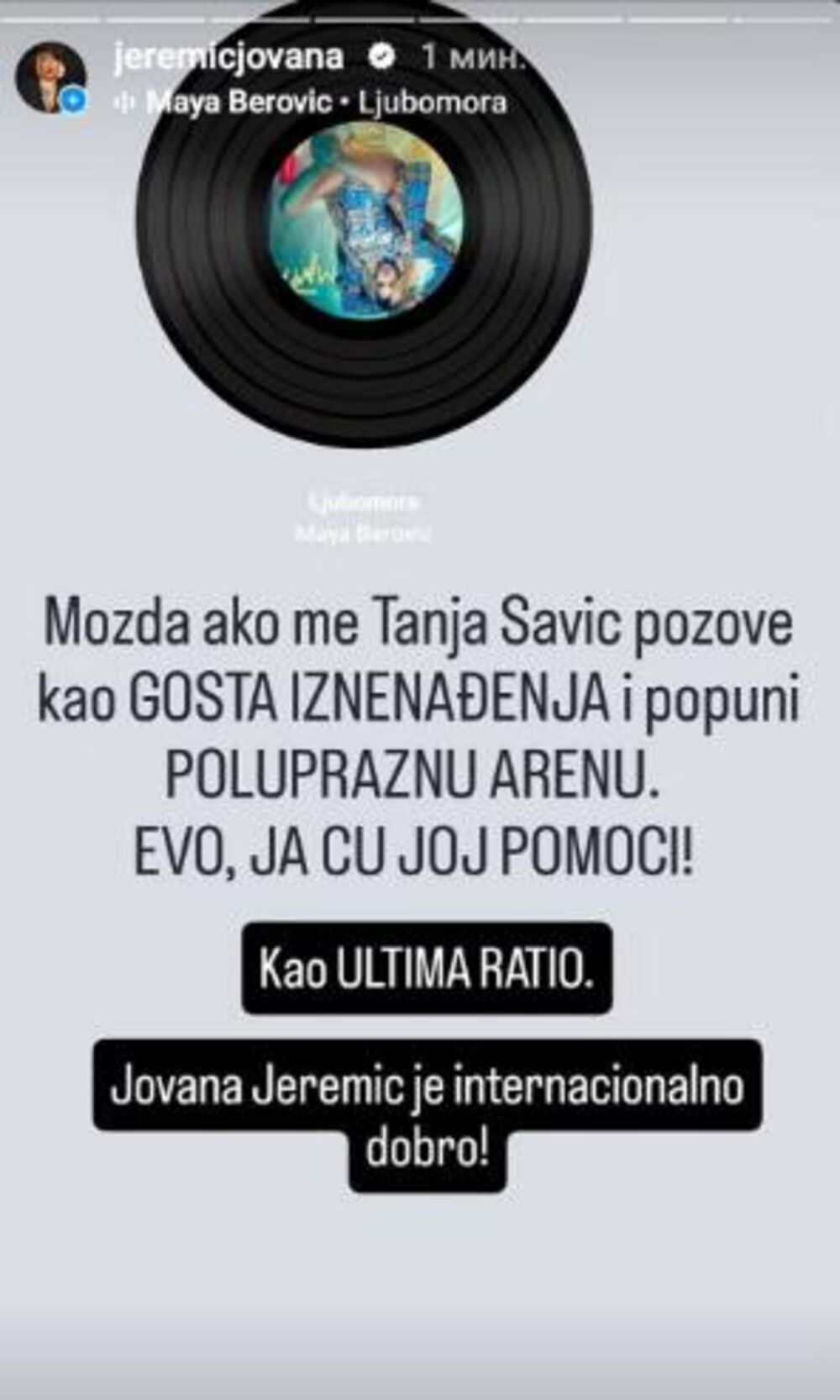 Jovana Jeremić odgovorila Tanji Savić