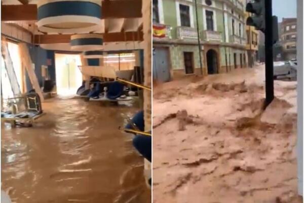 Vanredno stanje u Španiji: Poplave napravile kolaps, upaljen crveni meteo alarm, ima mrtvih! (VIDEO)