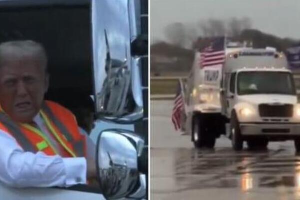 Tramp se obukao kao đubretar, pa ušao u kamion za smeće: Ovo je razlog, pomenuo i Bajdena (VIDEO)