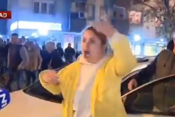 Demonstranti napravili haos u Novom Sadu, žena u suzama preklinje: "Imam dvoje male dece u autu" (VIDEO)