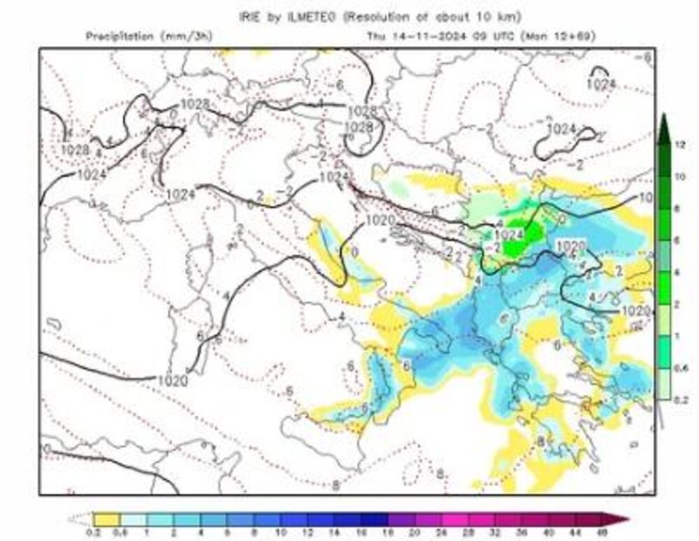 Snežne padavine 14. novembra