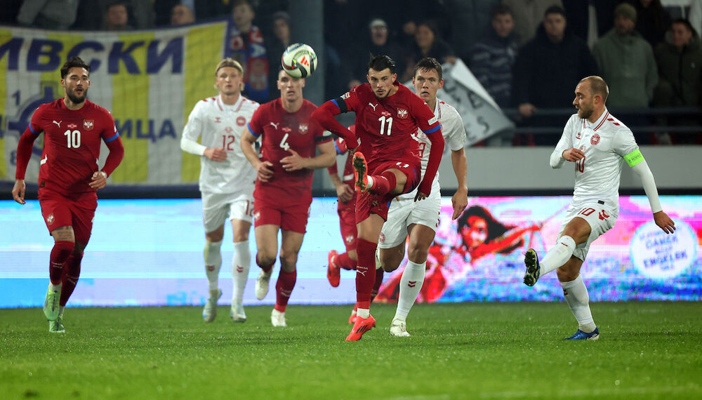 Fudbalska reprezentacija Srbije, Fudbalska reprezentacija Danske, Lazar Samardžić, Kristijan Eriksen