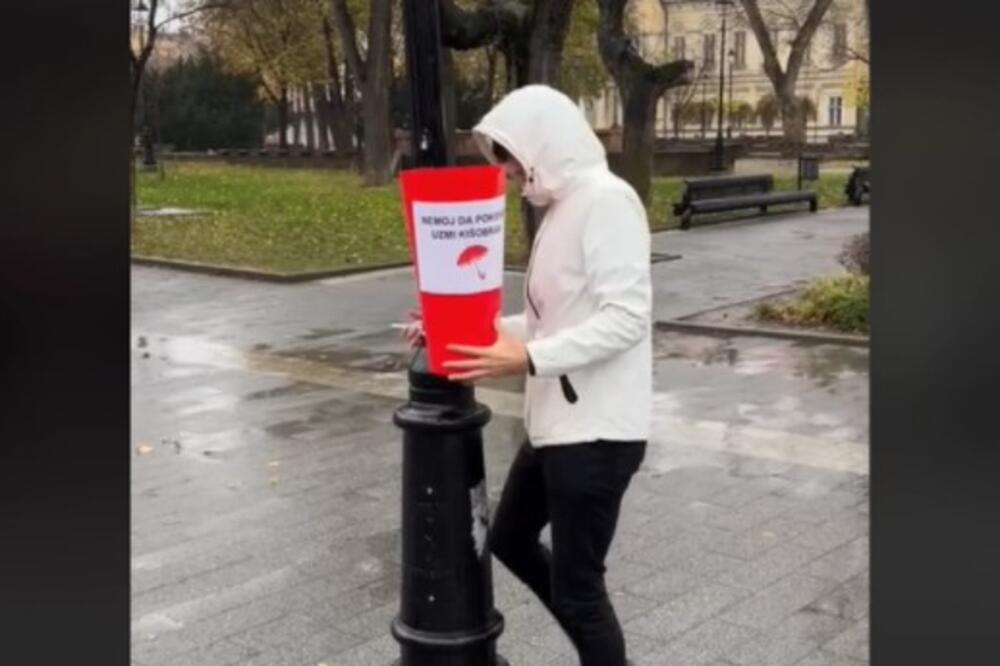 Luka iz Pančeva jednim potezom oduševio sugrađane: Kiša lije kao iz kabla, a on postavi besplatne... (VIDEO)