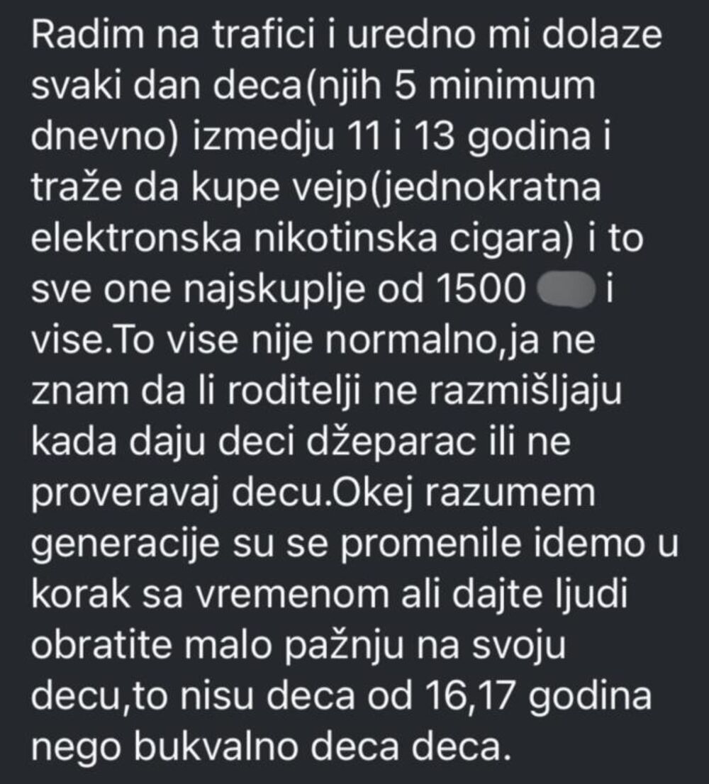 Deca od 11 godina puše vejp koji može biti veoma štetan