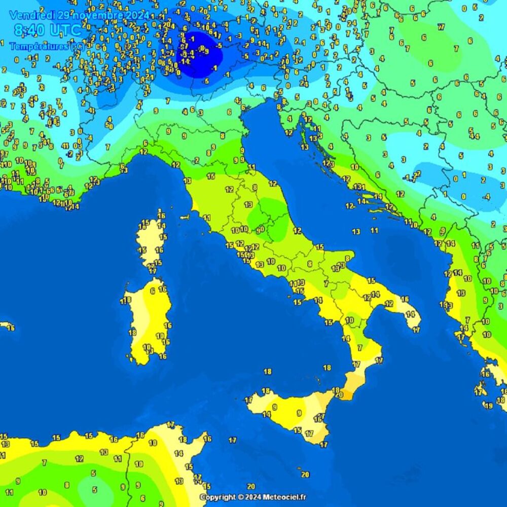 Temperature u Evropi