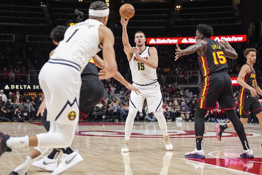 Nikola Jokić na utakmici Atlanta Hoksa i Denver Nagetsa