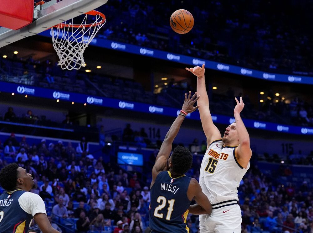 Nikola Jokić na utakmici Nju Orleans Pelikansa i Denver Nagetsa