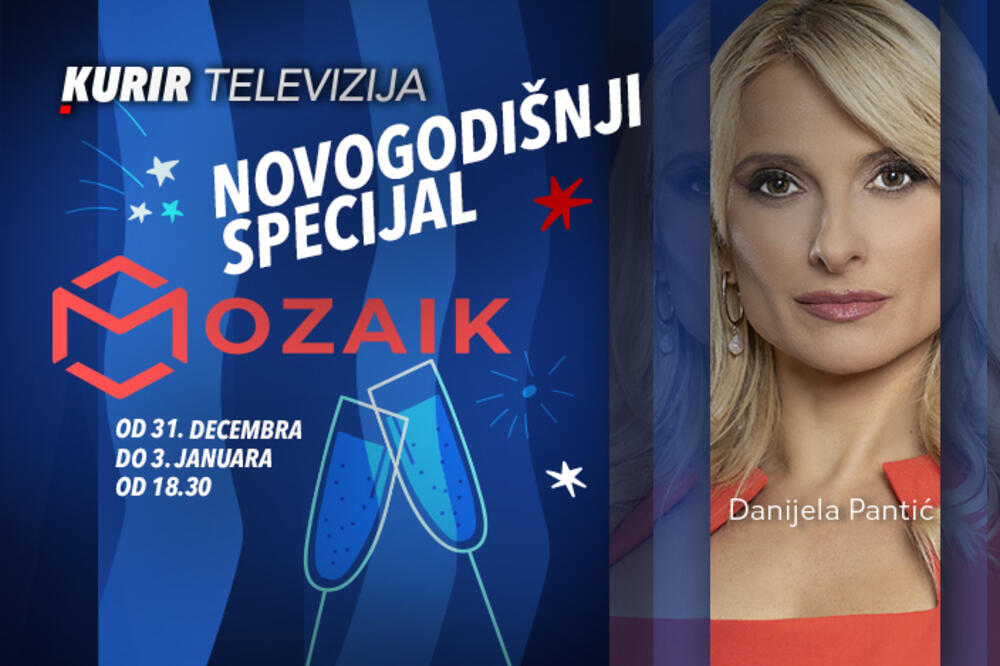 IZDANJE KVIZA „MOZAIK“ U OKVIRU NOVOGODIŠNJEG PROGRAMA KURIR TV - poznate ličnosti u humanitarnom izdanju kviza