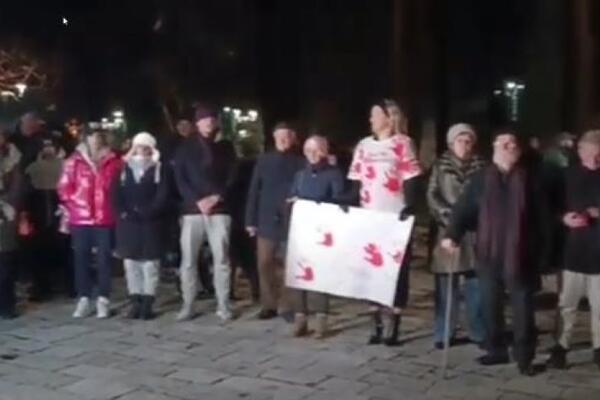 Protest građana na Cetinju: 12 minuta tišine za stradale sugrađane (VIDEO)