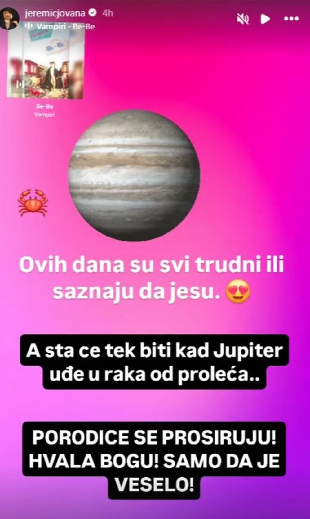 Jovana nagovestila trudnoću?